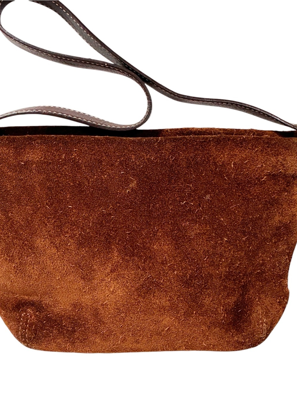 Coach Vintage Brown Suede Leather Mini Bag Gold Hardware